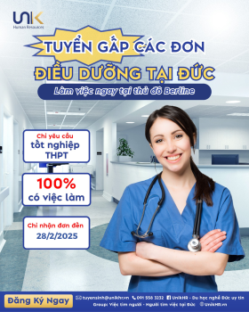 Tuyển sinh gấp Ngành Điều Dưỡng - Chương trình Du Học Nghề Đức (Tháng 2/2025)