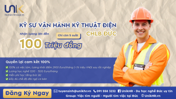 Tuyển GẤP kỹ sư vận hành kỹ thuật điện tại CHLB Đức, lương tháng từ 80 - 100 triệu VNĐ